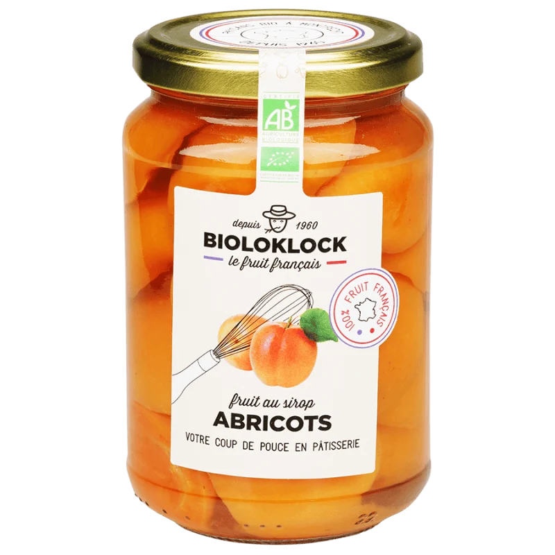 Bioloklock -- abricots bio au sirop (origine france) - 360 g